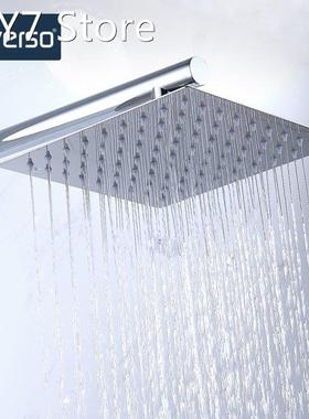 EVERSO Chrome Wall Mounted Ultrathin Square 8 Shower Head +