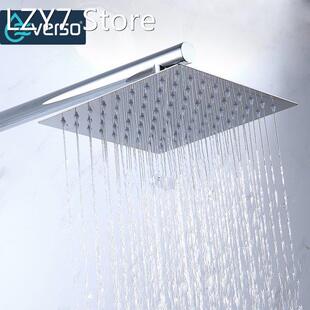 EVERSO Chrome Wall Mounted Ultrathin Square 8 Shower Head +