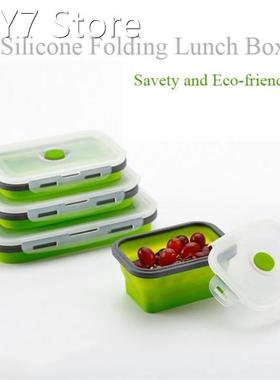 Silicone Collapsible Lunch Box Silicone Food Storage Contain