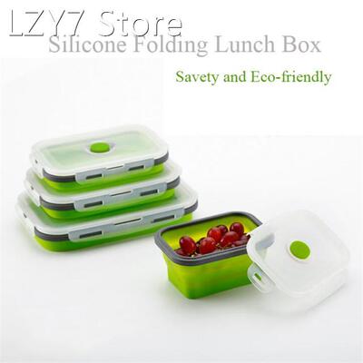 Silicone Collapsible Lunch Box Silicone Food Storage Contain
