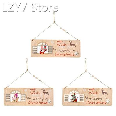 Christmas Wooden Printing Pendants We Wish You A Merry Chris