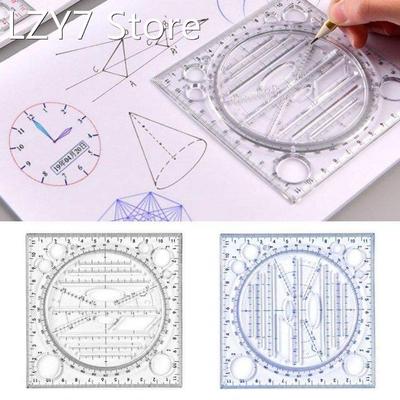 Multifunction Ruler Drawing Ruler Rotatable Student Mathemat