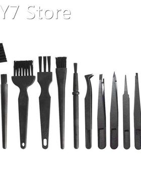 12 Pieces Plastic Handle Nylon Anti Static Brushes Small Por