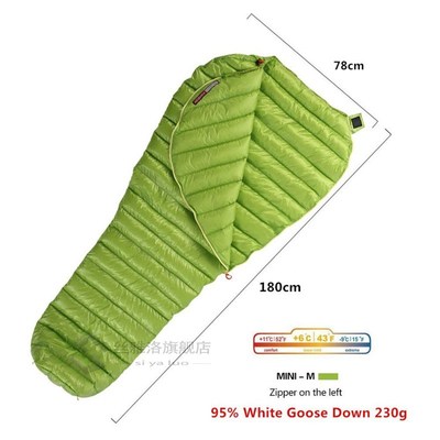 AEGIAX Outdoor Camping  ltralight 95% Goose Down Mummy  Slee
