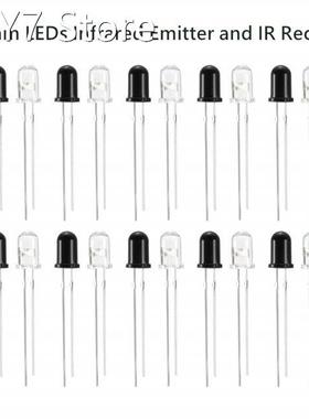 10pairs 3mm 5mm 940nm LEDs Infrared Emitter and IR Receiver