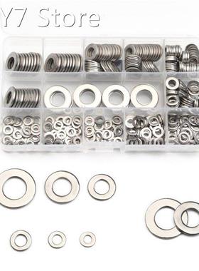 395PCS 6Sizes 304 Stainless Steel Gasket M4/M5/M6/M8/M10/M12