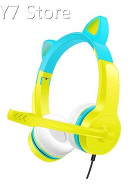 Memory Foam LED Cat Ear Tablet With Microphone USB Gaming Au