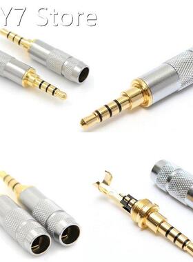 4 Pole 3.5mm Stereo Headphone Male Plug Jack Audio Solders C