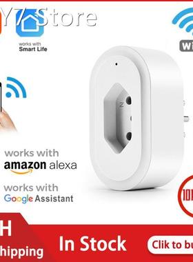 Tuya WiFi BR Smart Plug 10/16A 110-240V Adapter Wireless Rem