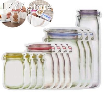 Reusable Mason Jar Zipper Bags Reusable Snack Leakproof Food