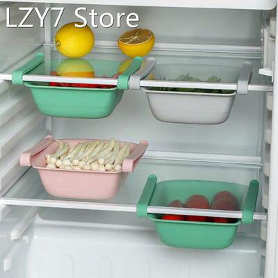 Refrigerator Fresh Keeping Storage Rack Pull-out Clapboard L