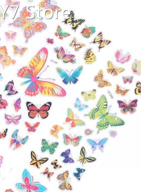 6Sheets Colorful Butterflies Scrapbooking Bubble Puffy Stick