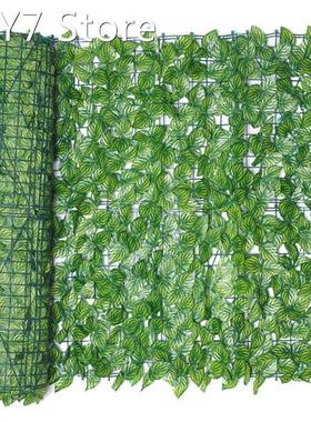 Artificial Leaf Fence Screening Rolls Protected Privacy Hedg