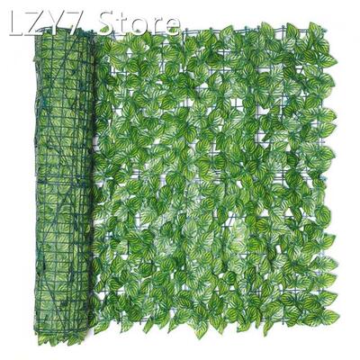 Artificial Leaf Fence Screening Rolls Protected Privacy Hedg