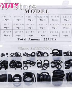 225PCS Seal O-Ring Set Car Air Conditioning Rubber Washer As