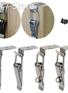 4pcs 90° Stainless Steel Spring Loaded Draw Toggle Latch