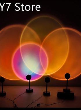 New Sunset Projection Night Lights Live Broadcast Background