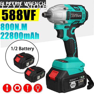 588vf 800N.M Brushless Cordless Electric Impact Wrench 1/2 2