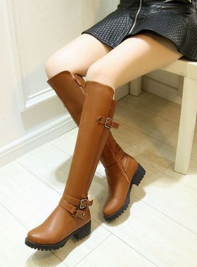 Ladies Shoes Women Winter High Long Boots秋冬鞋中跟高筒女靴