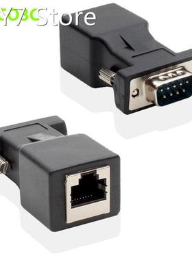 9Pin RS232 Male to RJ45 Female Connector Card DB9 Serial Por
