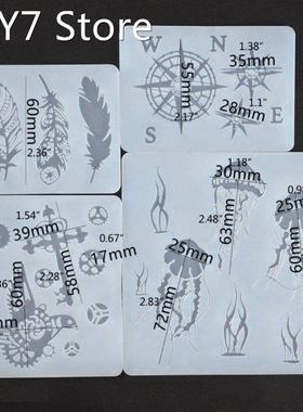 2022 New Gear Bird Feather Jellyfish Compass Silicone Resin