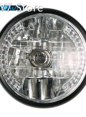 Motorcycle LED Headlight 35W withTurn Signal Indicators Blue