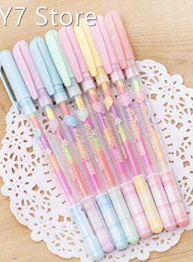 6 Color Change Pen Paper Fluorescent Paint Pens Pencils Writ