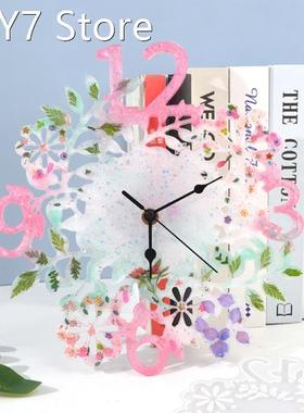 Epoxy Resin Silicone Mold Flower Clock Mold Clock Casting To