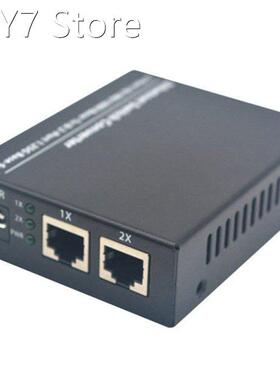 1 Pcs 2GE 1000M Optical Fiber Media Converter Fiber Transcei