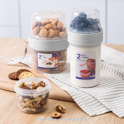 Double Layer Portable Moistureproof Vegetable Salad Heat Res