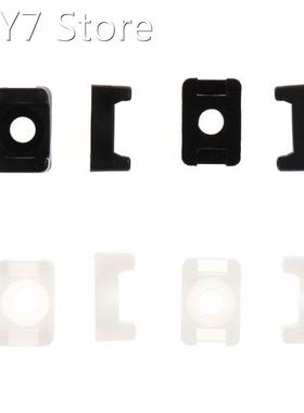 100PCs 4.6mm Cable Tie Mount Wire Buddle Saddle Type Plastic