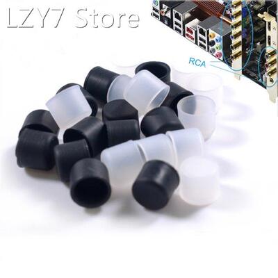 500pcs/lot RCA Plug Protective Cover Audio Lotus Head Lotus