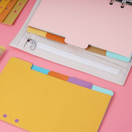 5 pcs/set Binder Index Dividers A5/ Personal size Notebook I