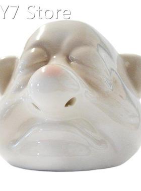 New Funny Dwarf Ceramic Egg Yolk Separator Handheld Egg Whit