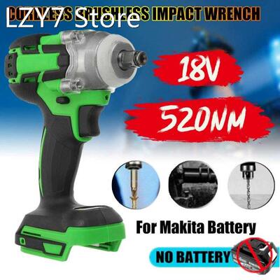 Brushless Electric Impact Wrench 520N.M Torque 1/2 Socket Co