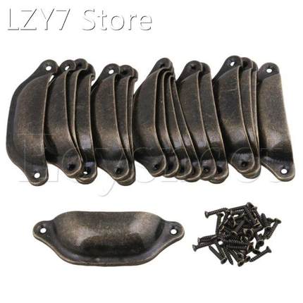20PCS Door Cabinet Drawer Antique Shell Shaped Pull Handle G