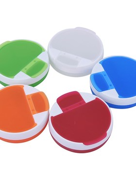 Organizer Pill-Box Plastic Travel Color-Random Round 1PC 4-G