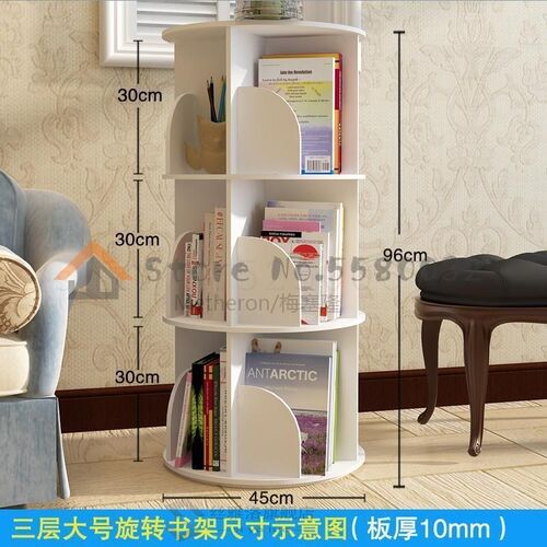 Creative Revolving Bookshelf, Simple Modern Floor  Bedroom O