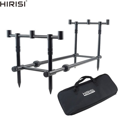 Carp Fishing Rod Pod Set, for 3 Fishing Rods, Bank Sticks, R