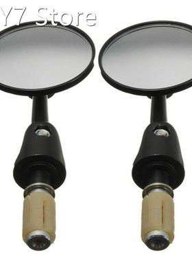 1 Sets 7/8 22mm Exterior Motorcycle Bar End Rearview Convex