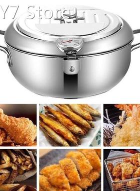 20/24cm Stainless Steel Fryer Cookware Deep Frying Pot House