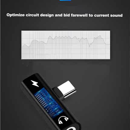 2 In 1 Type C To 3.5mm Jack Earphone Charging Converter USB
