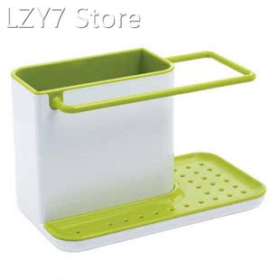 Cleaning Sponge Soap Dispenser Towel Bar And Drain Rack Kitc