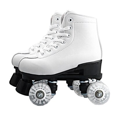 Solid Color Double Roller Skates Two Line Roller Skate 4 Whe