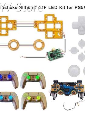 77UA 6-Colors LED Kit Luminated D-Pad Thumbsticks Face Butto