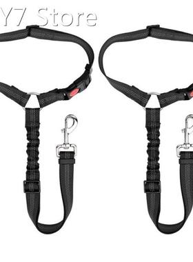Pet Car Seatbelt Dog Cat Safety Adjustable Harness Leash Tra
