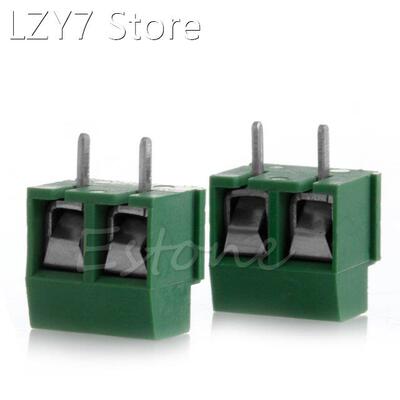 2pcs 300V 10A 2P Male PCB Screw Terminal Block Connector 5mm