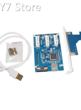 Pci-E 1X to Pci-E 1X Adapter Card, 1 Drag 3 Graphics Expansi