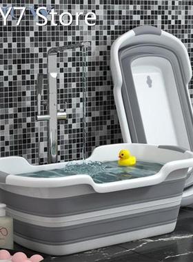 Folding Baby Bathtub Pet Bath Tubs Baby Shower Portable Sili