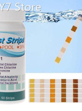 50pcs 6 in 1 SPA Water Quality Test Strips Pond Test Paper C